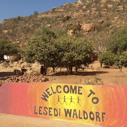 Lesedi Waldorf School, welkomsbord